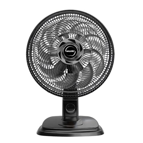 Ventilador de Mesa e Parede Mallory Egeo, Silencioso, Hélice de 15 pás, Grade Especial em Sistema TS, Máxima Vazão e Mínimo Ruído – PR-GR – 220V