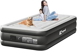 Colchão de Ar Queen Size Premium, Inflável Portátil com Bomba de Lítio Embutida, Cama de Ar para Camping e Casa 191 * 100 * 46 cm (Solteiro)