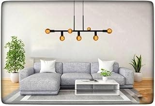 Lustre de teto Pendente Jabuticaba 7 Lâmpadas mesa de jantar e área Gourmet Cor PRETO