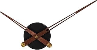 Conjunto de Ponteiros E Mecanismos de Relógio de Parede Grandes para Faça Você Mesmo, Peças de Reposição para Relógio de Parede, Ponteiros de Madeira, Preto, Tamanho real