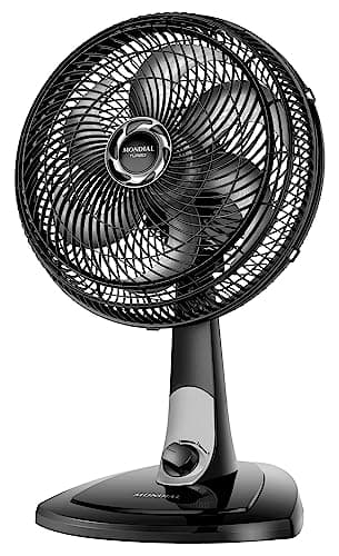 Ventilador de mesa Mondial 110V, 30cm, 6 pás, Turbo - VT-30-NB