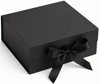 Caixa de Presente Premium Rígida Magnética 20x18x8cm com Laço de Cetim Embalagem Luxo Reutilizável para Presentes, Kits, Joias e Datas Especiais - SHACK