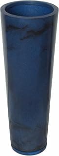 Vaso De Planta Grande Coluna Ibiza Decorativo Luxo Moderno (azul manchado)