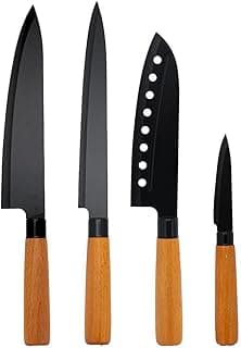 Jogo de facas de chef com cabos de madeira Tuut - faca de chef, faca de peixe, faca japonesa, faca de legumes