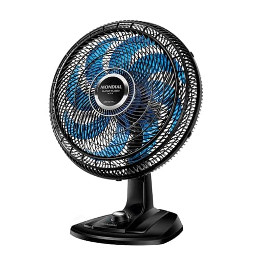 MONDIAL Ventilador de Mesa, Super Turbo 8 Pás, Preto, 140W, 220V - VTX-40-CRYSTAL