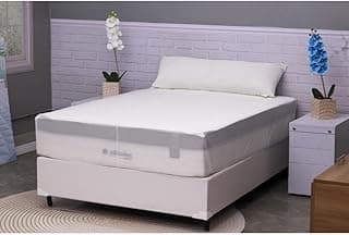 Protetor de colchão transparente para cama de solteiro, protetor impermeável com tecido refrescante.