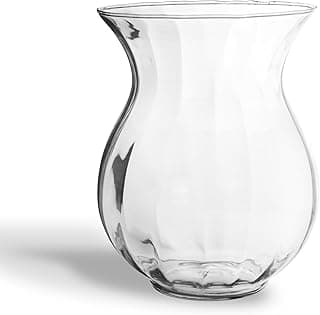 Vaso de vidro transparente orgânico para decoração de sala ou escritório