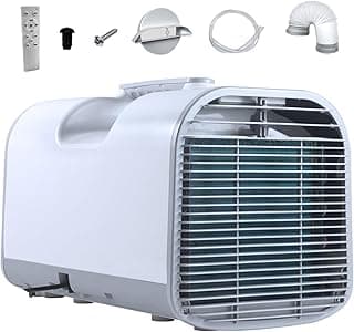 Ar condicionado portátil, 4095BTU, consumo de energia de 420W, com função de desumidificação, mini ar condicionado com controle remoto, sem necessidade de drenage,Acampamento, quarto