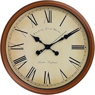 Relógio de Parede Vintage Londres 50cm Retrô com Números Romanos Decorativo Grande para Sala Cozinha Escritório Área Gourmet Casa Comércio