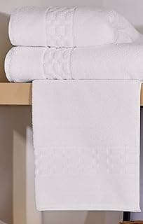 Kit Com 2 Toalhas Banho Teka Profiline Hotel e Pousada 580g/m² Gramatura Fio Duplo Toque Macio e Super Absorção Branca 86x150cm (SUPER LUXO)