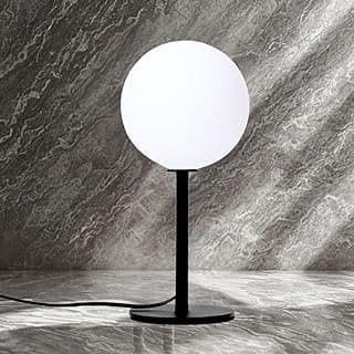 Luminária de Mesa Sfera Design Minimalista Vidro Jabuticaba Robusta Lâmpada G9 quente Inclusa (preto)