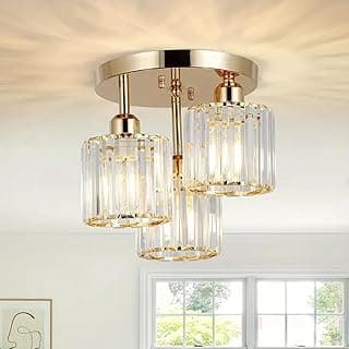 EKROTOK Luminária Pendente de LED, Luminária de Teto para Sala de Jantar, Quarto, Cozinha, Café, Lustre de LED Pendente, Luz De Teto (85-265V) (Ouro)
