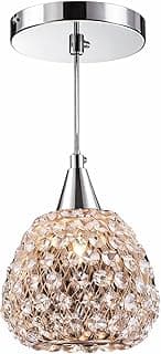 Pendente Aramado e Cristais 21cm 2xg9 para Cabeceira e Lavabos (Ouro Rose)