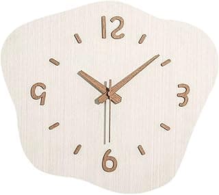 Relógio de Parede Decoração de Parede Arte Artesanato Moda Silencioso Interior Relógio Irregular Ornamento Pendurado para Cozinha Sala de Estudo Apart, Branco, Tamanho real