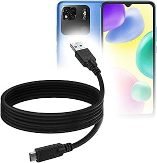 BoxWave Cabo compatível com Xiaomi Redmi 10A – DirectSync – USB 3.0 A para USB 3.1 tipo C, cabo de carregamento e sincronização USB C para Xiaomi Redmi 10A – 1,8 m – Preto