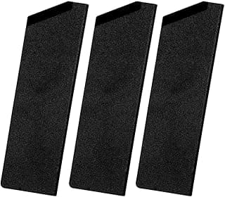 Três capas de faca pretas em fundo branco, protetores de lâmina para facas de cozinha