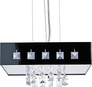 Pendente Vienna LED 127V 6500K, LLUM Bronzearte, 36207, 20W, Preto, 30X30cm Bivolt