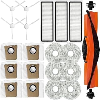 Kit de acessórios para aspirador de pó robô Xiaomi com escova principal, filtros, escovas laterais e sacos de pó