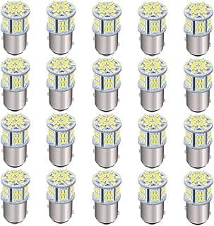 20 peças de luzes interiores LED para carro, 1156 3014 54-SMD lâmpada de veículo, super brilhante LED interior automotivo acessórios de substituição, universal para trailer trailer (branco)