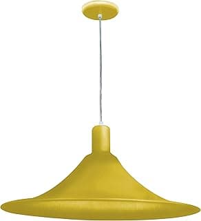 Pendente 1 Luz LLUM Bronzearte Chapéu Chinês 105W Amarelo 40 cm