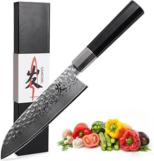Faca de chef Santoku SAMCOOK 17cm com cabo octogonal de ébano