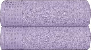Toalhas de banho grandes GLAMBURG 100% algodão, roxo, pacote com 2 peças, 71 x 138 cm