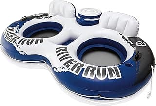 Poltrona Inflável para Piscina Casal River Run Azul e Branco